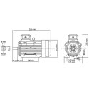 VidaXL Silnik elektr. 3-fazowy aluminium 1,5kW/2HP, 2 P, 2840 obr./min