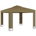 VidaXL Altana z podwójnym dachem, 3x3x2,7 m, taupe, 180 g/m²