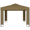 VidaXL Altana z podwójnym dachem, 3x3x2,7 m, taupe, 180 g/m²