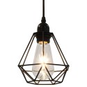 VidaXL Lampa sufitowa, diamentowe klosze, czarna, 3 żarówki E27