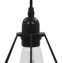 VidaXL Lampa sufitowa, diamentowe klosze, czarna, 3 żarówki E27