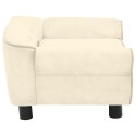 VidaXL Sofa dla psa, kremowa, 72x45x30 cm, pluszowa