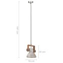 VidaXL Industrialna lampa wisząca, 25 W, srebrna, okrągła, 19 cm, E27