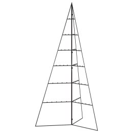 VidaXL Metalowa choinka świąteczna, do dekoracji, czarna, 140 cm