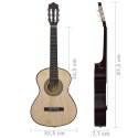 VidaXL 8-cz. zestaw do nauki gry na gitarze klasycznej, 1/2, 34"