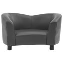 VidaXL Sofa dla psa, szara, 67x41x39 cm, sztuczna skóra