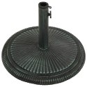 VidaXL Podstawa pod parasol, zielona, 45x45x30 cm, żeliwo