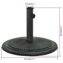 VidaXL Podstawa pod parasol, zielona, 45x45x30 cm, żeliwo