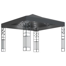 VidaXL Altana ze sznurem lampek LED, 3x3 m, antracytowa