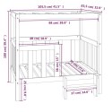 VidaXL Legowisko dla psa, 105,5x83,5x100 cm, lite drewno sosnowe