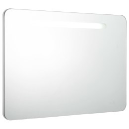 VidaXL Szafka łazienkowa z lustrem i LED, 80 x 9,5 x 55 cm