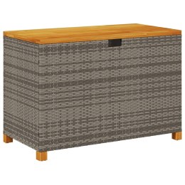 VidaXL Skrzynia ogrodowa, szara, 110x55x63 cm, polirattan i akacja