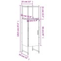 VidaXL Szafka łazienkowa czarna 33x33x120,5 cm materiał drewnopochodny