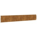 VidaXL Obrzeża trawnikowe, 10 szt., 15x103 cm, giętkie, stal Corten