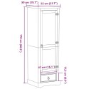 VidaXL Szafa Corona, 55x50x170 cm, lite drewno sosnowe