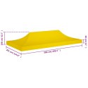 VidaXL Dach do namiotu imprezowego, 6 x 3 m, żółty, 270 g/m²