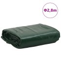 VidaXL Plandeka, zielona, Ø 2,8 m, 650 g/m²