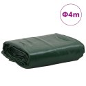 VidaXL Plandeka, zielona, Ø 4 m, 650 g/m²