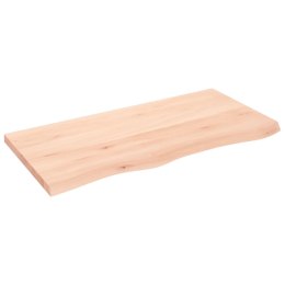 VidaXL Blat do łazienki, 100x50x(2-4) cm, surowe, lite drewno