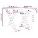 VidaXL Stolik kawowy z nogami w kształcie litery X, 40x40x35 cm