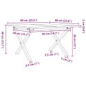 VidaXL Stolik kawowy z nogami w kształcie litery X, 60x60x40 cm