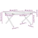 VidaXL Stolik kawowy z nogami w kształcie litery X, 80x80x45,5 cm