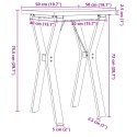 VidaXL Stół jadalniany z nogami w kształcie litery Y, 50x50x75,5 cm