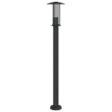 VidaXL Lampy ogrodowe na słupku, 3 szt., czarne, 100 cm, stal