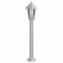 VidaXL Lampy ogrodowe na słupku, 3 szt., srebrne, 80 cm, stal