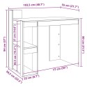 VidaXL Biurko, czarne, 103,5x56,5x94 cm, materiał drewnopochodny