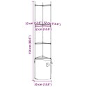 VidaXL Podpórki do pomidorów z workami, 2 szt., 154 cm, stal i PP