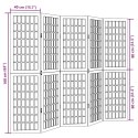 VidaXL Parawan pokojowy, 5-panelowy, czarny, lite drewno paulowni