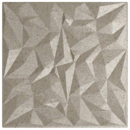 VidaXL Panele ścienne, 12 szt., beton, 50x50 cm, XPS, 3 m², ametyst