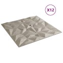 VidaXL Panele ścienne, 12 szt., beton, 50x50 cm, XPS, 3 m², ametyst