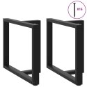 VidaXL Nogi do stołu jadalnego, 2 pcs., czarne, 90x35x(72-73) cm, stal