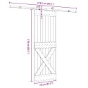 VidaXL Drzwi przesuwne z osprzętem, 70x210 cm, lite drewno sosnowe