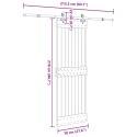 VidaXL Drzwi przesuwne z osprzętem, 70x210 cm, lite drewno sosnowe