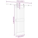 VidaXL Drzwi przesuwne z osprzętem, 70x210 cm, lite drewno sosnowe