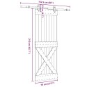 VidaXL Drzwi przesuwne z osprzętem, 70x210 cm, lite drewno sosnowe