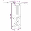 VidaXL Drzwi przesuwne z osprzętem, 80x210 cm, lite drewno sosnowe