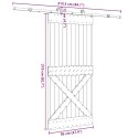 VidaXL Drzwi przesuwne z osprzętem, 95x210 cm, lite drewno sosnowe