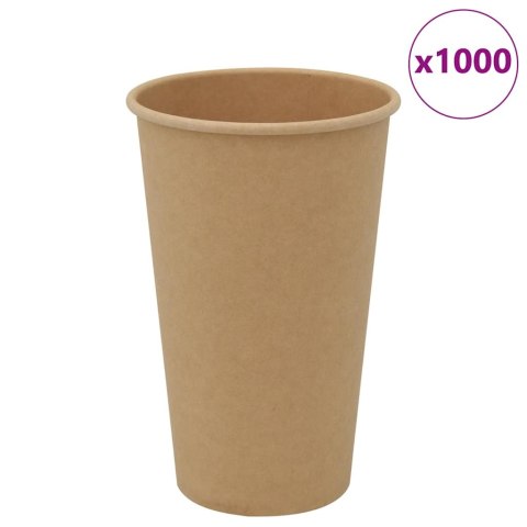 VidaXL Papierowe kubki, 1000 szt., 16oz, 400ml, brązowy