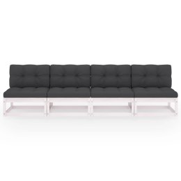 VidaXL 4-osobowa sofa ogrodowa z poduszkami, lite drewno sosnowe