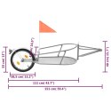VidaXL Rowerowa przyczepa na bagaż z pomarańczowo-czarną torbą