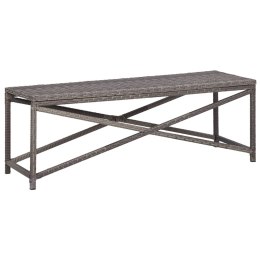 VidaXL Ławka ogrodowa, 120 cm, polirattan, szara