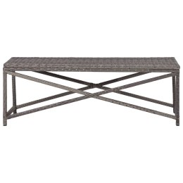 VidaXL Ławka ogrodowa, 120 cm, polirattan, szara