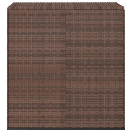 VidaXL Skrzynia na poduszki ogrodowe, rattan PE, 100x49x103,5 cm, brąz