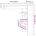 VidaXL Stolik barowy, szary, 102x45x103,5 cm, materiał drewnopochodny