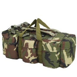 VidaXL Torba wojskowa 3-w-1, worek w stylu militarnym, 90 L, moro