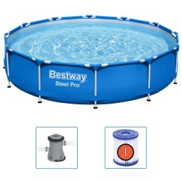 Bestway Basen Steel Pro ze stelażem, 366x76 cm